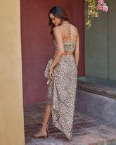 Wild Nights Leopard Halter Crop Top